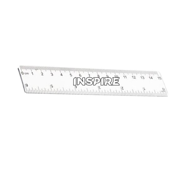 15cm Shatterproof Plastic Ruler ( box of 40 )