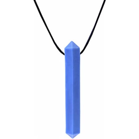Blue Pencil Chew Necklace