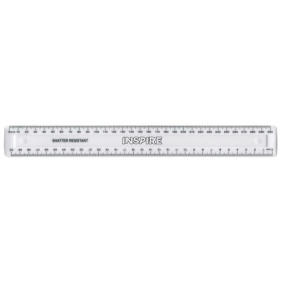30cm Shatterproof Plastic Rulers ( box of 40 )