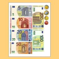 Euro Play Money Notes Pack