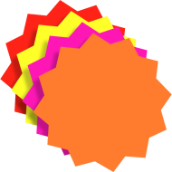 Fluorescent Starburst Flashes Pack of 25