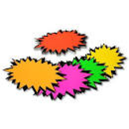 Fluorescent Starburst Flashes Pack of 25