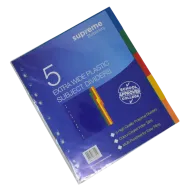 Subject Dividers 5 part Extra wide