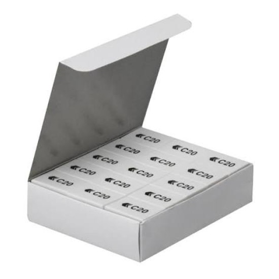 White Pencil Eraser Pack of 45