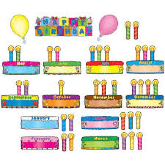 Mini Bulletin Board Set Birthday Cakes
