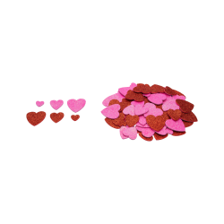 Glitter Foam Heart Stickers Self-Adhesive