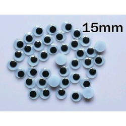 Wiggly Google Eyes 15mm Pack Of 200