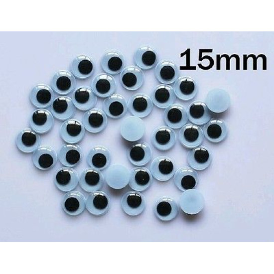 Wiggly Google Eyes 15mm Pack Of 200