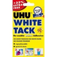 White Tack 50g UHU Box of 12 Offer
