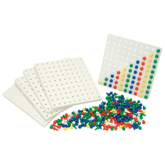 Pegboard Set With 1000 Coloured Pegs