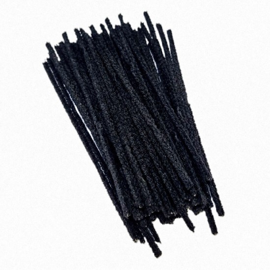 Pipe Cleaners Black 16cm