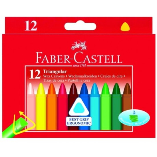 Faber Triangular Crayons 12's