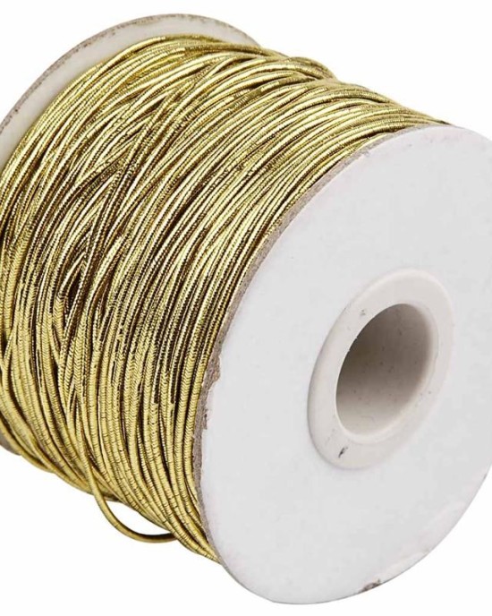 Gold Elastic Cord 100M Roll