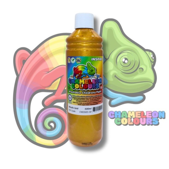 Poster Paint Metallic Gold 500ml Bottle