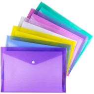 Button Wallet Folders A4 Pack of 240 Assorted