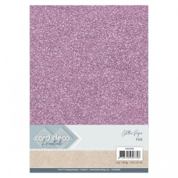 A4 Glitter Paper Pink