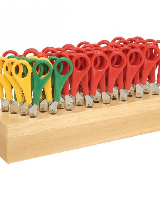 Wooden Scissor Block +30 Scissors OFFER