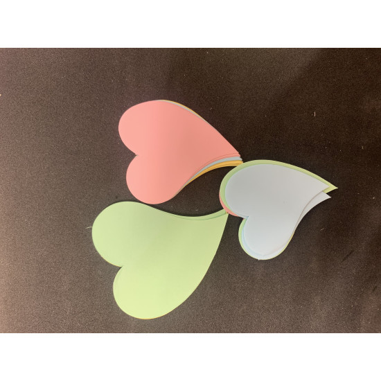 Pastel Heart Cut Out Shapes for Valentines