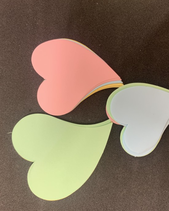 Pastel Heart Cut Out Shapes