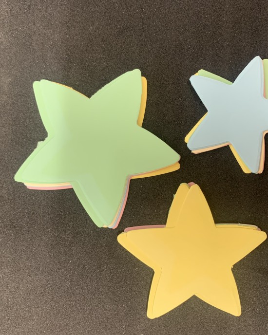 Pastel Stars Cut Out Shapes 