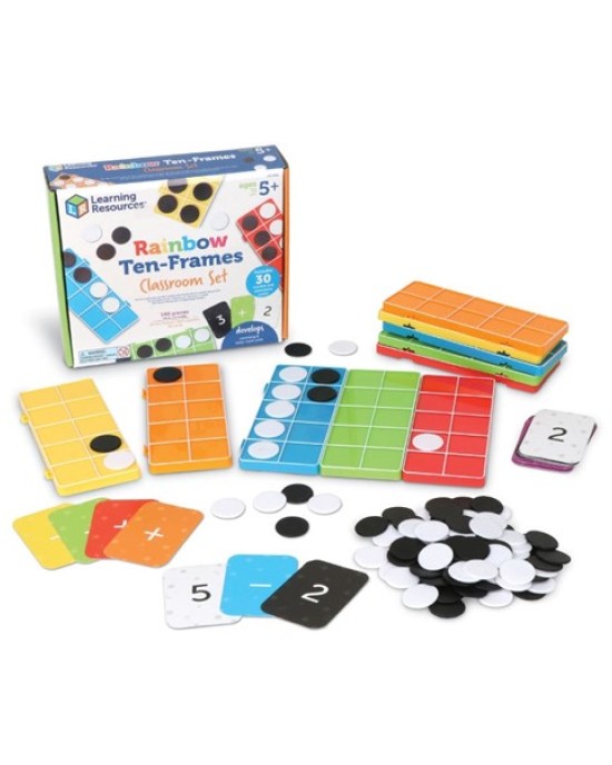 Rainbow Ten Frames Classroom Set