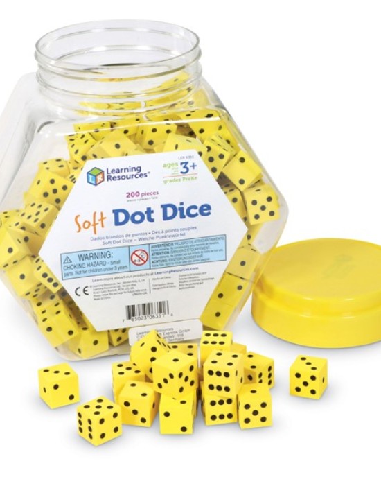 Soft Foam Dot Dice Set of 200