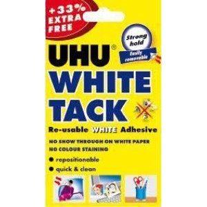 White Tack 50g UHU Box of 12 Offer