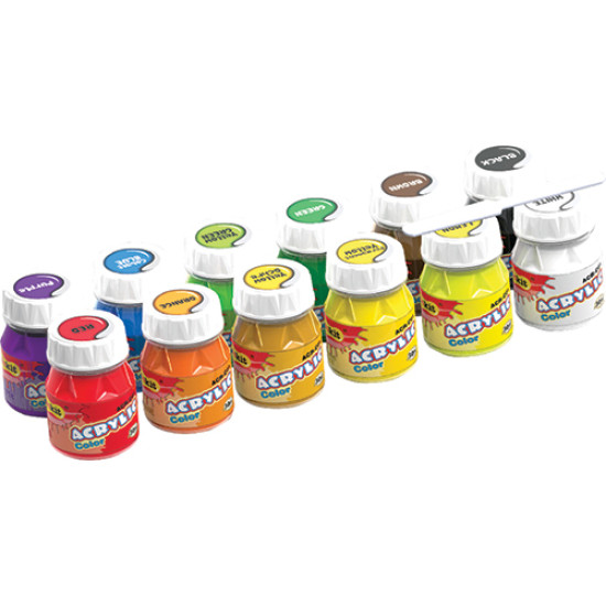 Acrylic Paint 12 x 30ml CLEARANCE LINE