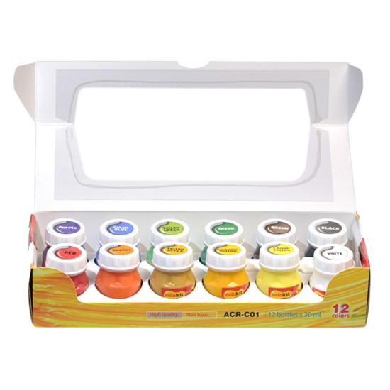 Acrylic Paint 12 x 30ml CLEARANCE LINE