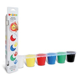 Primo Finger Paint 6x Pots of 40ml