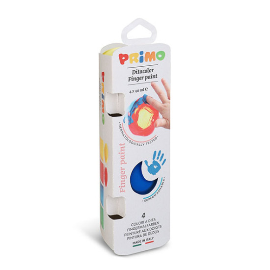 Primo Finger Paint 6x Pots of 40ml