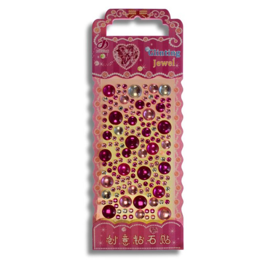 Crystal Gems- Circle Gem Valentines Set Pink