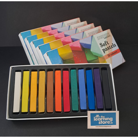 Soft Colour Chalk Pastels Squares Bundle Box of 12 x 6 Sets
