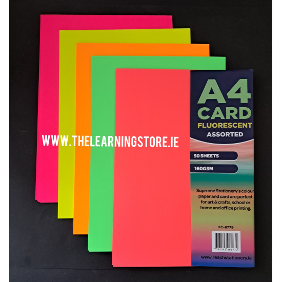 A4 Card Fluorescent  50 Sheets