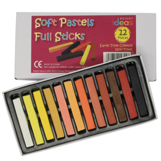 Earth Tone Colour Soft Pastels 12's