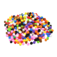 Mini Multicolored Pom Poms