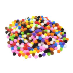 Mini Multicolored Pom Poms