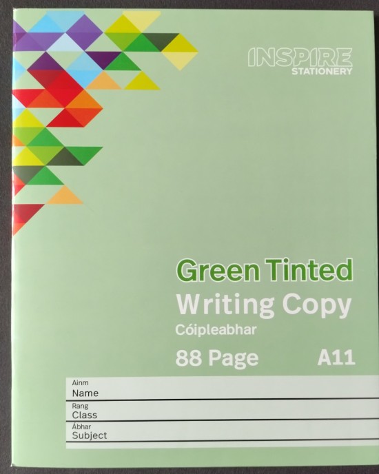 A11 Green Tinted Visual Aid Writing Copy 5's