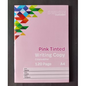 A4 Pink Tinted Visual Aid Writing Copybook 5's