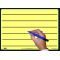 A4 Tinted Lined Dry Wipe Board Yellow