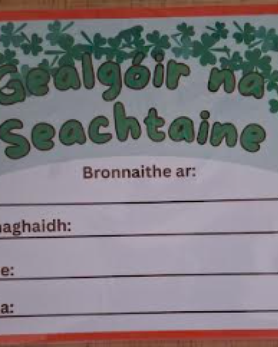 Award Card - Gealgoir na Seachtaine