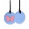 Butterfly Chew Pendant Lilac & Pink