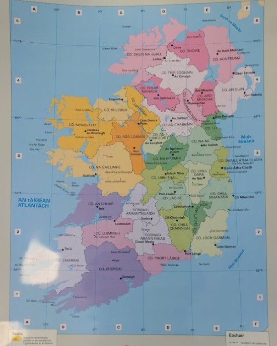 Ireland (Map of Ireland) A1 Wall-map, double-sided