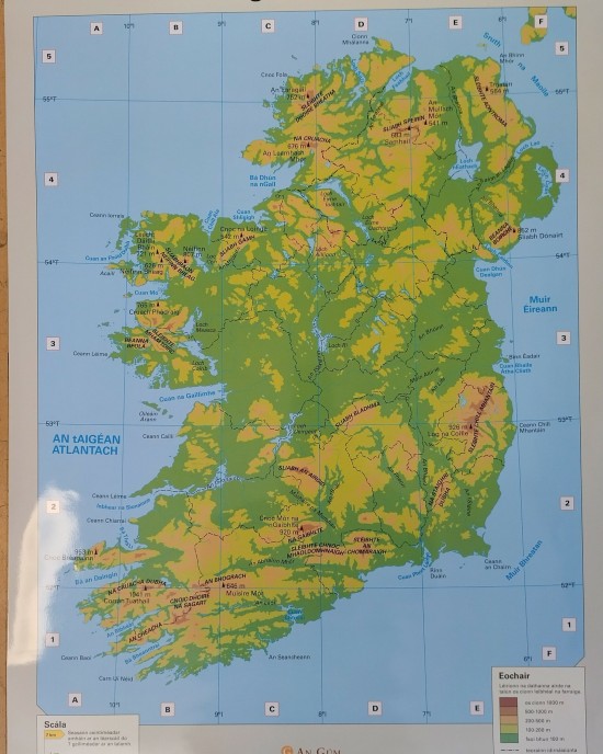 Ireland (Map of Ireland) A1 Wall-map, double-sided