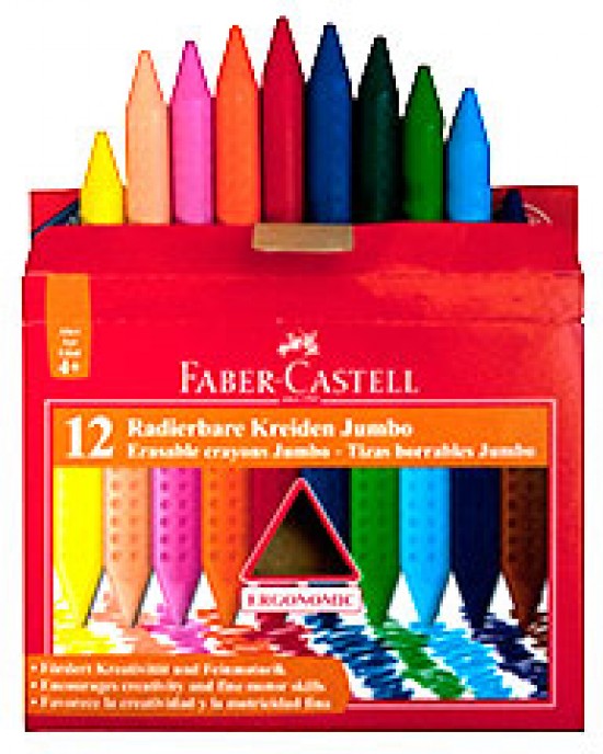 Faber Erasable Crayons Jumbo