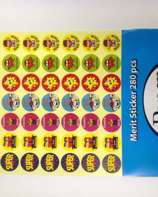 A4 Merit Stickers English Pk280