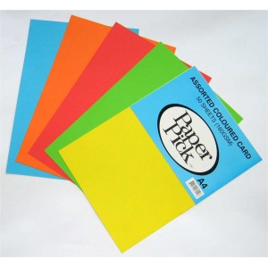 A4 Card Mixed Colours 50 Sheets