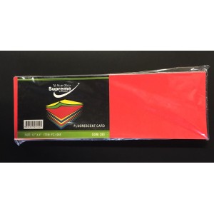 Flash Cards 12 x 4 Fluorescent PK 50