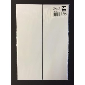 Flash  Cards 12 x 4 White PK 50