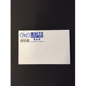 Flash Cards 6 x 4 White PK 50